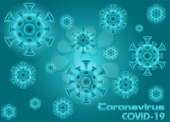 pandemic influenza coronavirus bacteria covid-19 stock vector illustration isolated on background