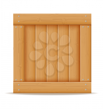wooden box for the delivery and transportation of goods made of wood cartoon stock vector illustration  isolated on white background