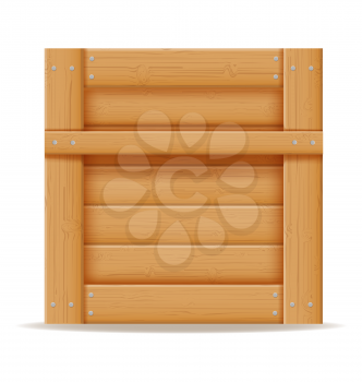 wooden box for the delivery and transportation of goods made of wood cartoon stock vector illustration  isolated on white background