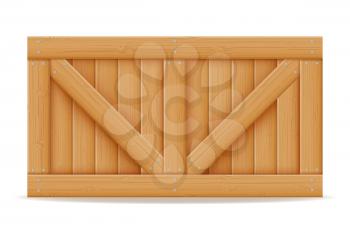 wooden box for the delivery and transportation of goods made of wood cartoon stock vector illustration  isolated on white background