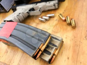 Unique Glock handgun rifle ammo .223 5.56 firearm pistol with bullets from US Marine