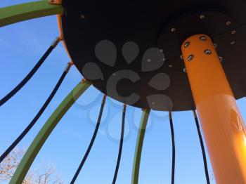 New modern Playground equipment details bolts at park school