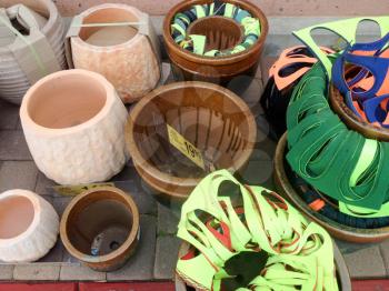 Plant pots terracotta clay garden supply store new imported cardboard packaging ornate design