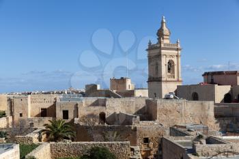 Cittadella and bell tower, Victoria, Malta
