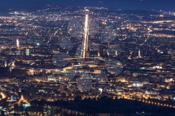 Turin is a city and an important business and cultural centre in northern Italy, capital of the Piedmont region. Corso Francia Skyline at night.