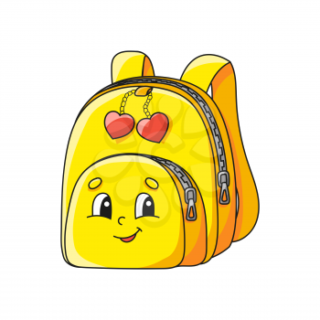 Cute character. Back to school. Colorful vector illustration. Cartoon style. Isolated on white background. Design element. Template for your design, books, stickers, cards, posters, clothes.