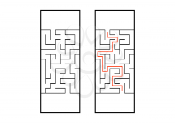 Abstact labyrinth. Game for kids. Puzzle for children. Maze conundrum. Vector illustration