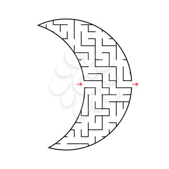 Abstract labyrinth. Simple flat vector illustration isolated on white background