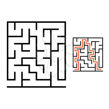 Abstact labyrinth. Game for kids. Puzzle for children. Maze conundrum. Vector illustration