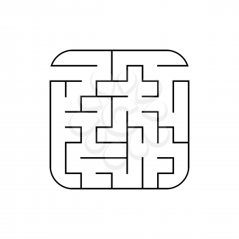 Abstract square maze. Game for kids. Puzzle for children. Labyrinth conundrum. Flat vector illustration isolated on white background