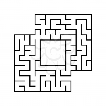 Abstact labyrinth. Game for kids. Puzzle for children. Maze conundrum. Vector illustration.