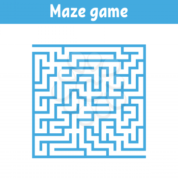 Abstract maze. Game for kids. Puzzle for children. Cartoon style. Labyrinth conundrum. Color vector illustration. The development of logical and spatial thinking