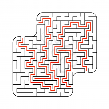 Abstact labyrinth. Game for kids. Puzzle for children. Maze conundrum. Vector illustration,