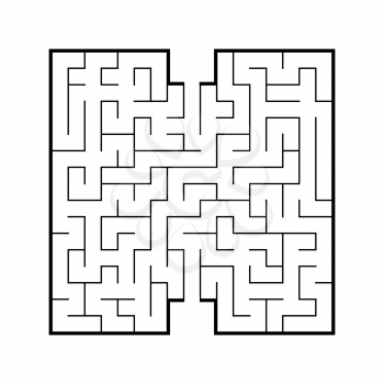 Abstract square maze. Game for kids. Puzzle for children. Find the right path. Labyrinth conundrum. Flat vector illustration isolated on white background
