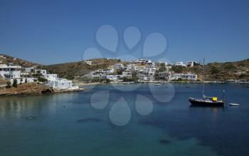 Beautiful view of  Faros, white cycladic village in Sifnos, Greece