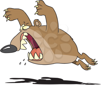 Royalty Free Clipart Image of an Aggressive Bear