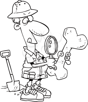 Royalty Free Clipart Image of an Archaeologist