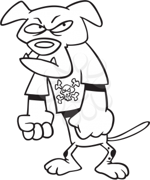 Royalty Free Clipart Image of a Bad Dog