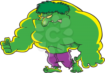 Royalty Free Clipart Image of a Hulk