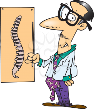 Royalty Free Clipart Image of a Chiropractor