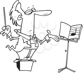 Royalty Free Clipart Image of a Music Conductor
