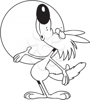 Royalty Free Clipart Image of a Howling Coyote