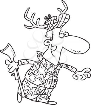 Royalty Free Clipart Image of a Deer Hunter