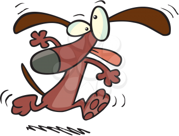 Royalty Free Clipart Image of a Dog Dancing