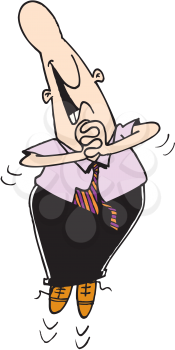 Royalty Free Clipart Image of a Happy Businessman