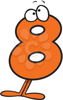 Royalty Free Clipart Image of the Number Eight