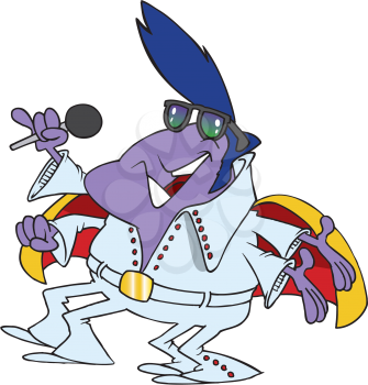 Royalty Free Clipart Image of Spider Elvis