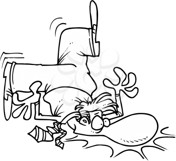 Royalty Free Clipart Image of a Face Plant