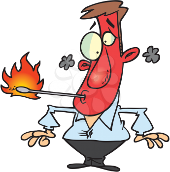 Royalty Free Clipart Image of a Fire Eater