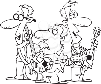 Royalty Free Clipart Image of a Folk Trio