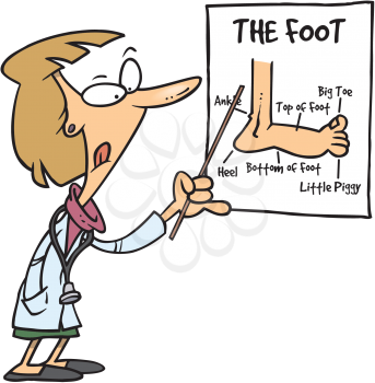 Royalty Free Clipart Image of a Foot Doctor