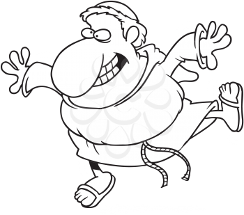 Royalty Free Clipart Image of a Friar
