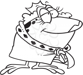 Royalty Free Clipart Image of a Frog Queen