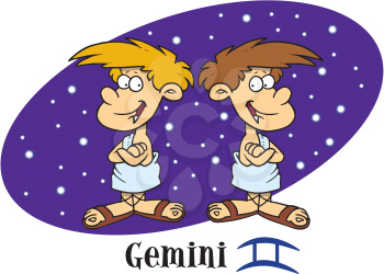 Royalty Free Clipart Image of Gemini