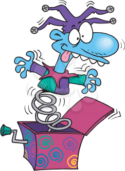 Royalty Free Clipart Image of a Jack-in-the-Box