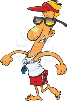 Royalty Free Clipart Image of a Lifeguard