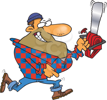 Royalty Free Clipart Image of a Lumberjack