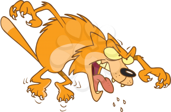 Royalty Free Clipart Image of a Mad Cat

