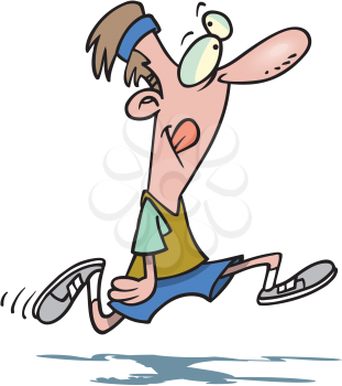 Royalty Free Clipart Image of a Man Jogging