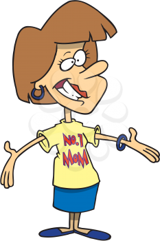 Royalty Free Clipart Image of a No. 1 Mom