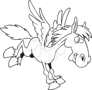 Royalty Free Clipart Image of Pegasus