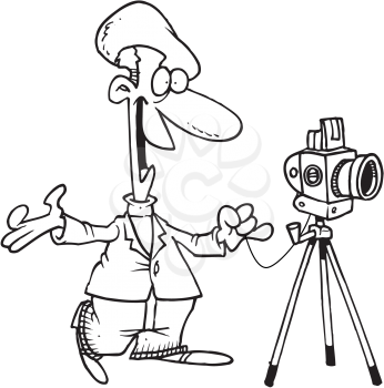 Royalty Free Clipart Image of a Photographer