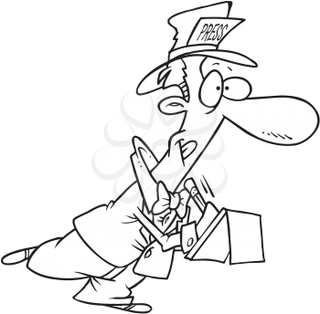 Royalty Free Clipart Image of a Journalist