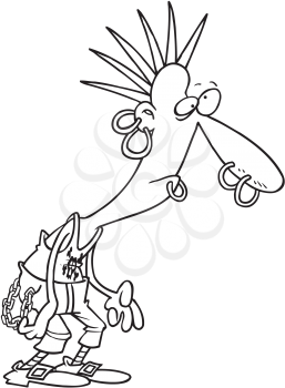 Royalty Free Clipart Image of a Punk