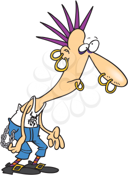 Royalty Free Clipart Image of a Punk