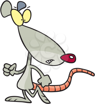 Royalty Free Clipart Image of a Rat With Attitude